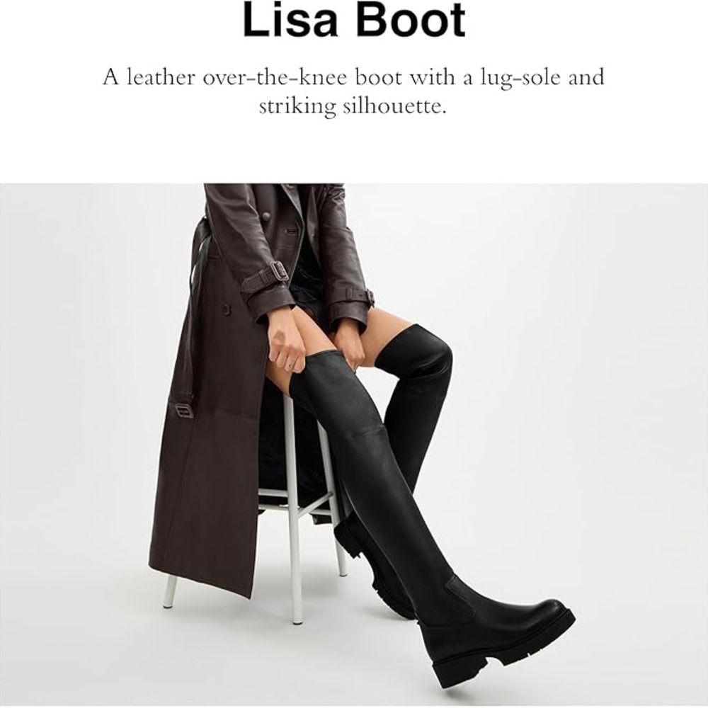 NWT Coach Lisa Boot - Black Over-the-Knee Boot